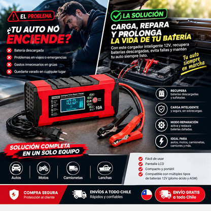 ArrancaYa — Cargador de Batería 12V